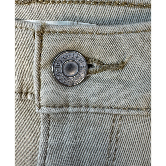 Levis 414 Womens Classic Straight Jeans Size 4 Tan Stretch Denim - Picture 10 of 16